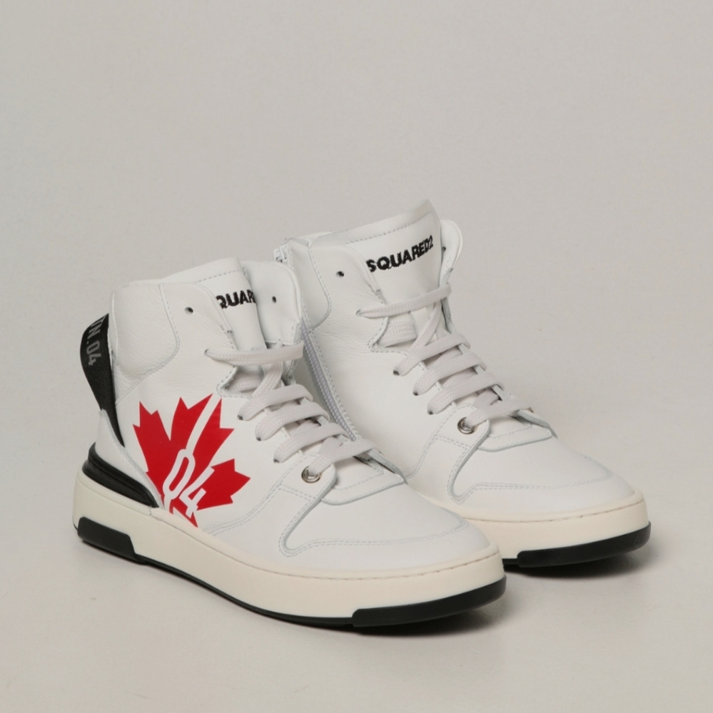 Authentic Dsquared2 high top leather sneakers size 7.5